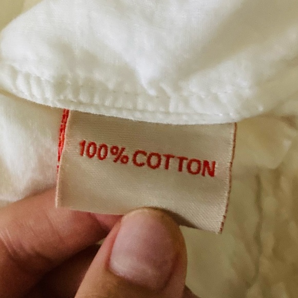 Rungolee white / cream seersucker Phoebe blouse. Ric rac and ruffle details. S - Picture 4 of 6